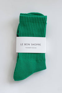 Hugger Socks: Kelly/Black