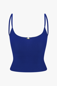Scoop Back Cami: Cobalt
