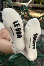 Load image into Gallery viewer, Petal Ruffled Hugger Crew Socks: Cream Petal