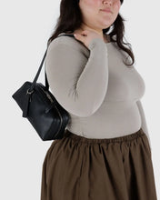 Load image into Gallery viewer, Small Recycled Leather Bowler Bag - Black