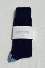 Load image into Gallery viewer, Extended Cashmere Classic Socks: Navy