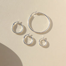 Load image into Gallery viewer, Large Classic Hoops: Sterling Silver