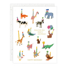 Load image into Gallery viewer, Animal Party - Birthday Card