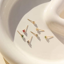 Load image into Gallery viewer, Tourmaline Studs : Sterling Silver