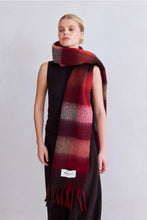Load image into Gallery viewer, The Reykjavik Scarf - 100% Recycled - Burgundy check