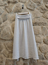 Load image into Gallery viewer, Linen Skirt: White