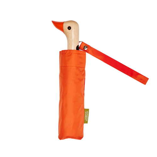 Compact Eco-Friendly Duckhead Umbrella - Papaya