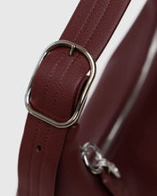 Load image into Gallery viewer, Recycled Leather Shoulder Bag - Mahogany