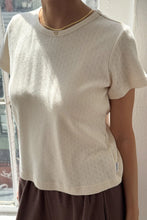 Load image into Gallery viewer, Pointelle Babe Tee - Naturel