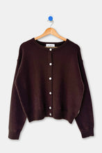 Load image into Gallery viewer, Bailey Cashmere Cardigan: Espresso