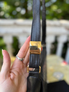 CHANEL Chocolate Bar Black Flap Bag [as-is]