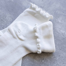 Load image into Gallery viewer, Wednesday Ruffle Socks: White