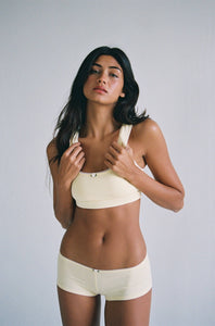 Support Cotton Bra: Butter