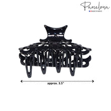 Load image into Gallery viewer, Parcelona French Beau Medium Black Jaw Hair Claw Clip Clutcher Clamp: Tortoise Shell