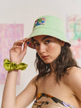 Load image into Gallery viewer, "Silken Hair" Silk Scrunchie Hair Tie - Green