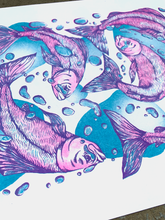 Load image into Gallery viewer, Troubled Waters Fish Print