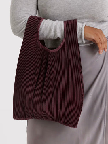 Pleated Baggu - Mahogany