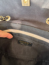 Load image into Gallery viewer, CHANEL Navy + Ivory Classic Flap Bag