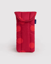 Load image into Gallery viewer, Puffy Glasses Sleeve - Red Polka Dot