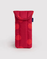 Puffy Glasses Sleeve - Red Polka Dot
