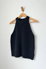 Load image into Gallery viewer, Claire Cotton Sweater Tank: Black