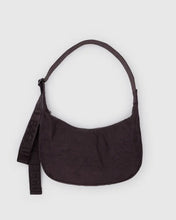 Load image into Gallery viewer, Medium Nylon Crescent Bag - Chocolate Plum