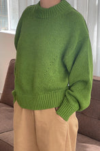 Load image into Gallery viewer, Zoe Cotton Sweater - Avocado