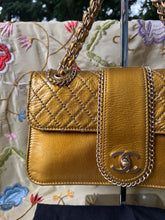 Load image into Gallery viewer, CHANEL VTG Patent Medium Madison Flap Bag in Gold