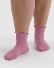 Load image into Gallery viewer, Lettuce Edge Sock Set of 2 - Wild Plum &amp; Cherry