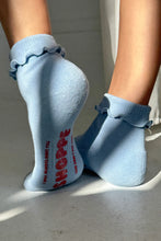 Load image into Gallery viewer, Ruffled Hugger Crew Socks: Periwinkle