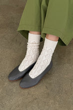 Load image into Gallery viewer, Modal Eyelet Socks: Oyster