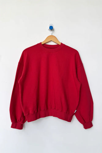 French Terry Core Sweatshirt - Red Tulip