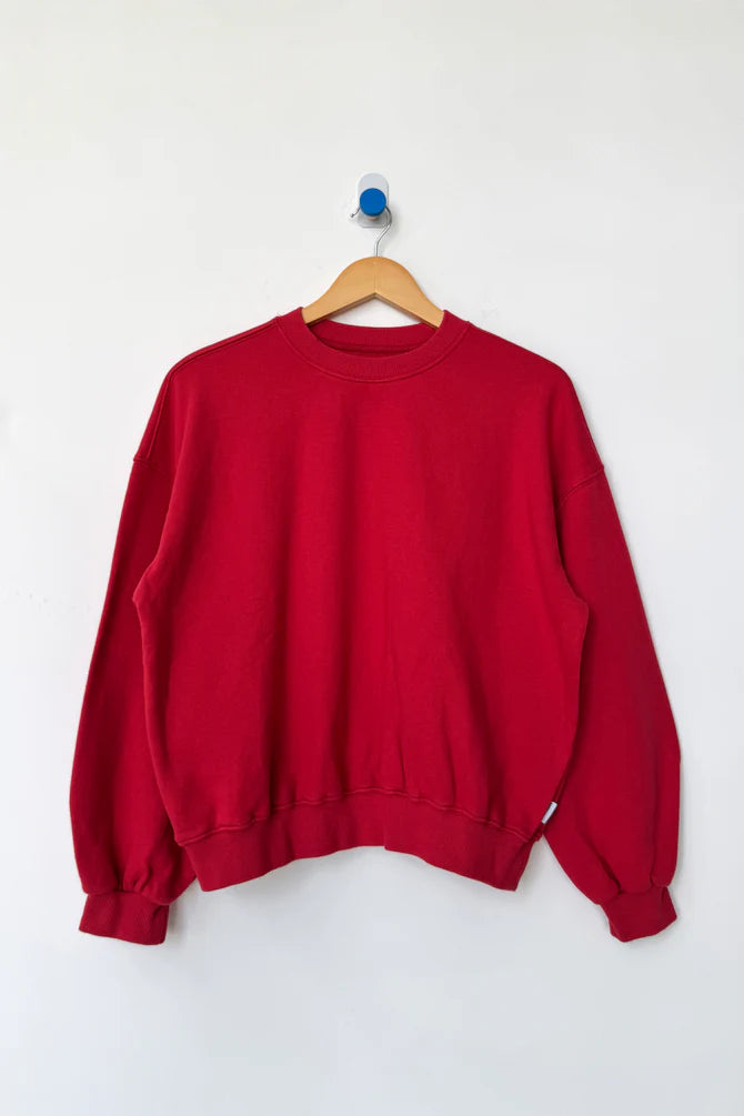 French Terry Core Sweatshirt - Red Tulip
