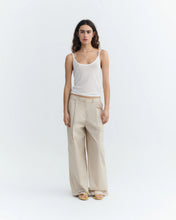 Load image into Gallery viewer, Beige Wide Leg Patty Pants