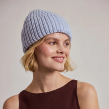 Load image into Gallery viewer, Merino Wool Beanie - Aura Blue