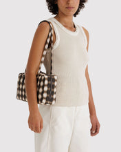Load image into Gallery viewer, Nylon Bowler Bag - Blurred Gingham Brown