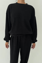 Load image into Gallery viewer, Waffle Core Sweatshirt - True Black