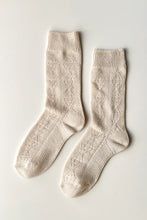 Load image into Gallery viewer, Modal Eyelet Socks: Oyster