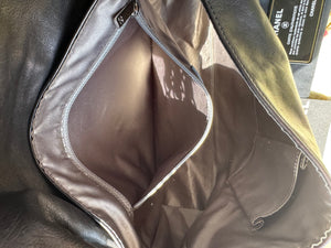 CHANEL Black Lambskin Hobo Bag