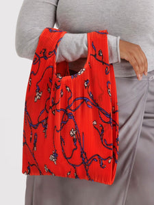 Pleated Baggu - Red Snapdragon