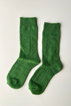 Load image into Gallery viewer, Modal Eyelet Socks: Palm Green