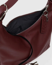 Load image into Gallery viewer, Recycled Leather Shoulder Bag - Mahogany