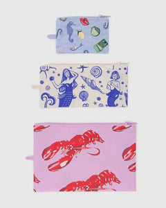 Flat Pouch Set - Sea Creatures