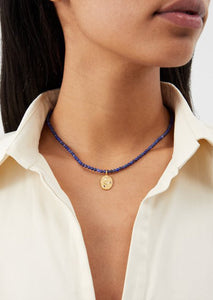 Lapis Round Beaded Necklace