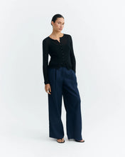 Load image into Gallery viewer, Navy Hemp Wide Leg Molly Pants
