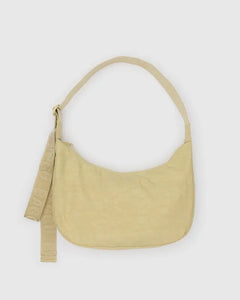 Medium Nylon Crescent Bag - Butter