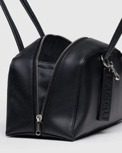 Load image into Gallery viewer, Recycled Leather Bowler Bag - Black