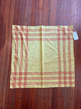 Load image into Gallery viewer, VTG Yellow Plaid Cotton Scarf [as is]