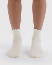 Load image into Gallery viewer, Lettuce Edge Sock Set of 2 - White