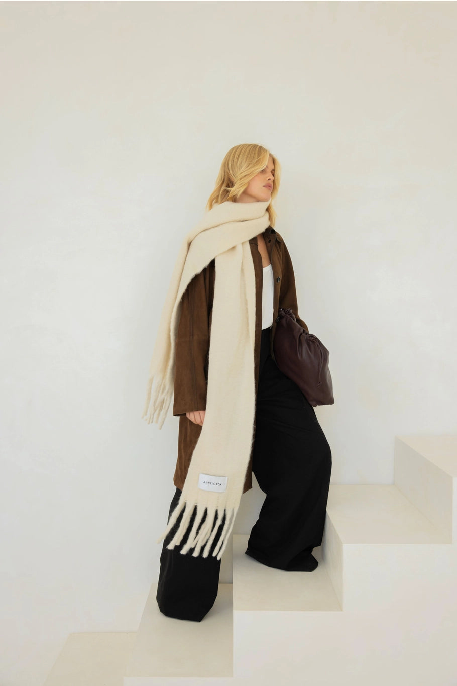 The 100% Recycled Reykjavik Scarf - Pebble Beige